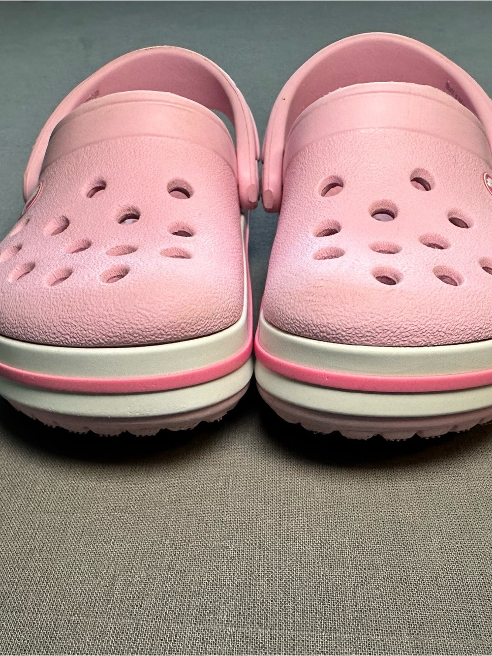 CROCS Kids Pink Slip-On Clogs with Heel Strap 6C little girls